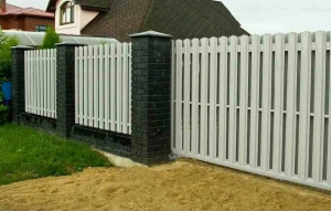 Забор из металлоштакетника премиум
