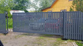 Забор с откатными воротами 1,8 м*49 м